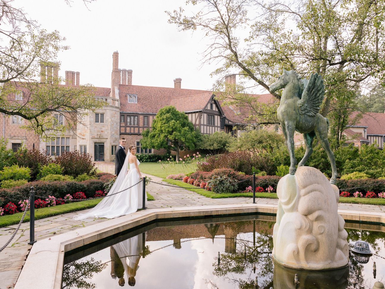 View Fine Art Portfolios Wedding couple at a mansion