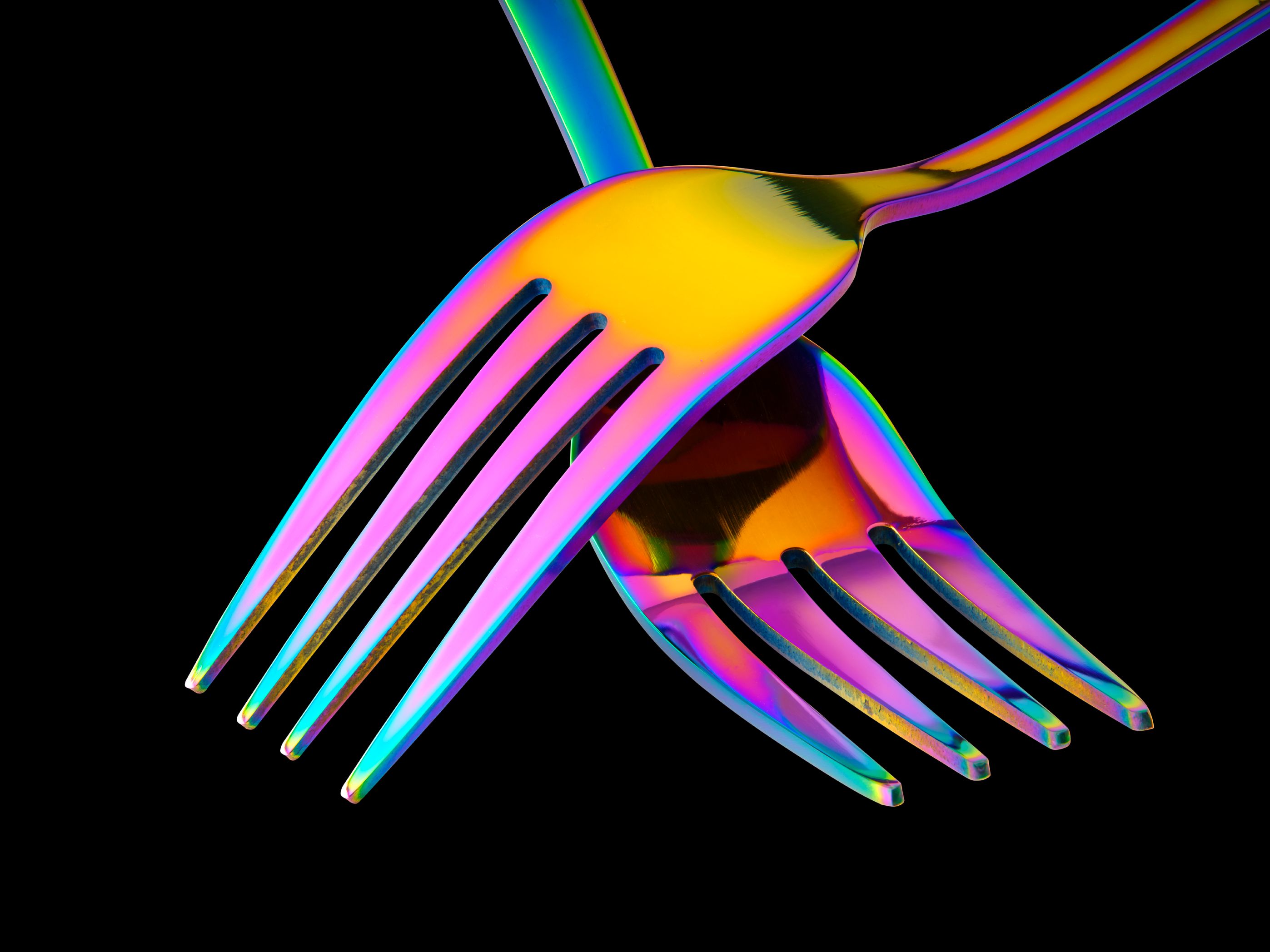 Two Colorful Forks