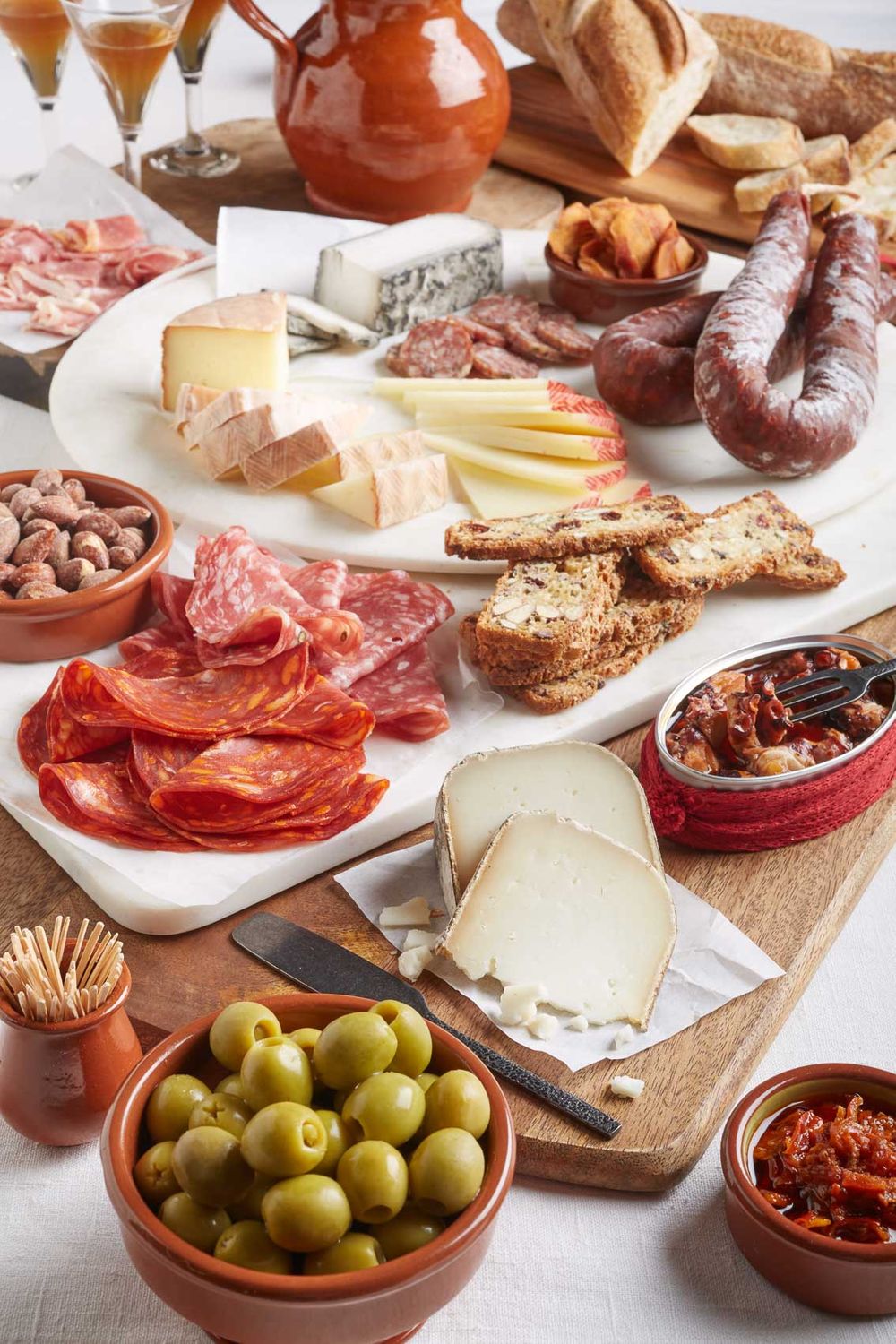Spanish cured meats and cheeses