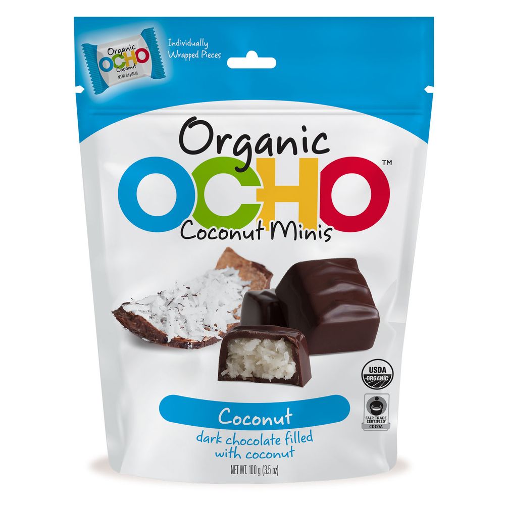 Ocho Organic dark chocolate coconut candy
