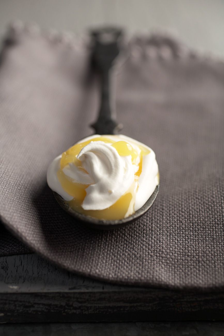 Lemon cream spoon