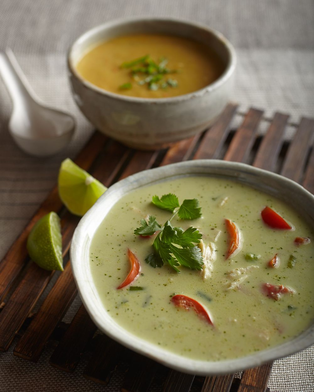 Green curry chicken soup