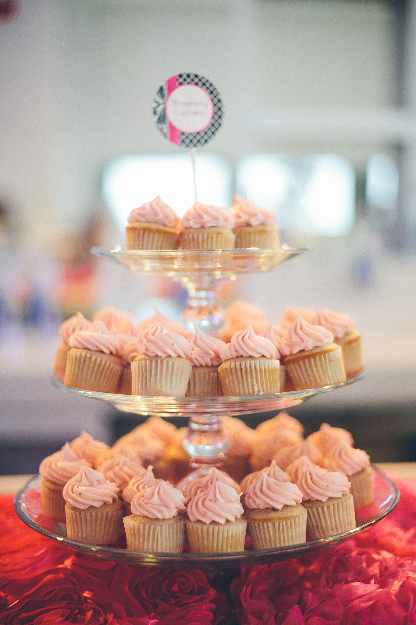 Chez Badeaux Coils and Curls Beauty Lounge at Sagamore, The Art Hotel. Daniel LaTeulade Photography. Sugarsweet Dream Cakes spring fresh strawberry cupcakes.
