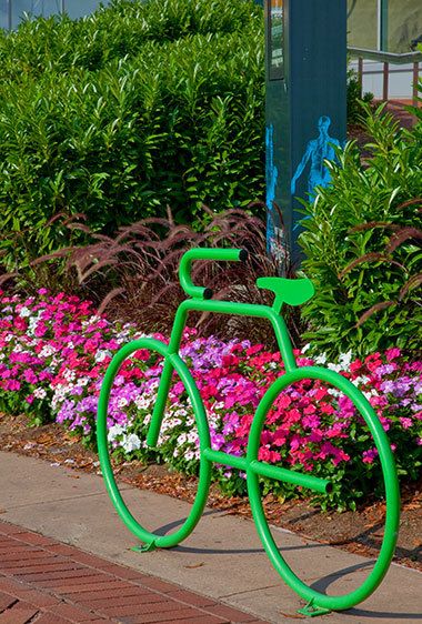 Green Bike Rack