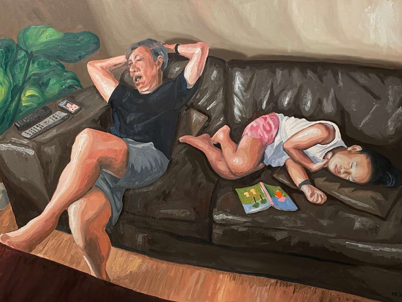 Private commission, Oil paint on canvas, 36 x 48 inches Generation Nap
