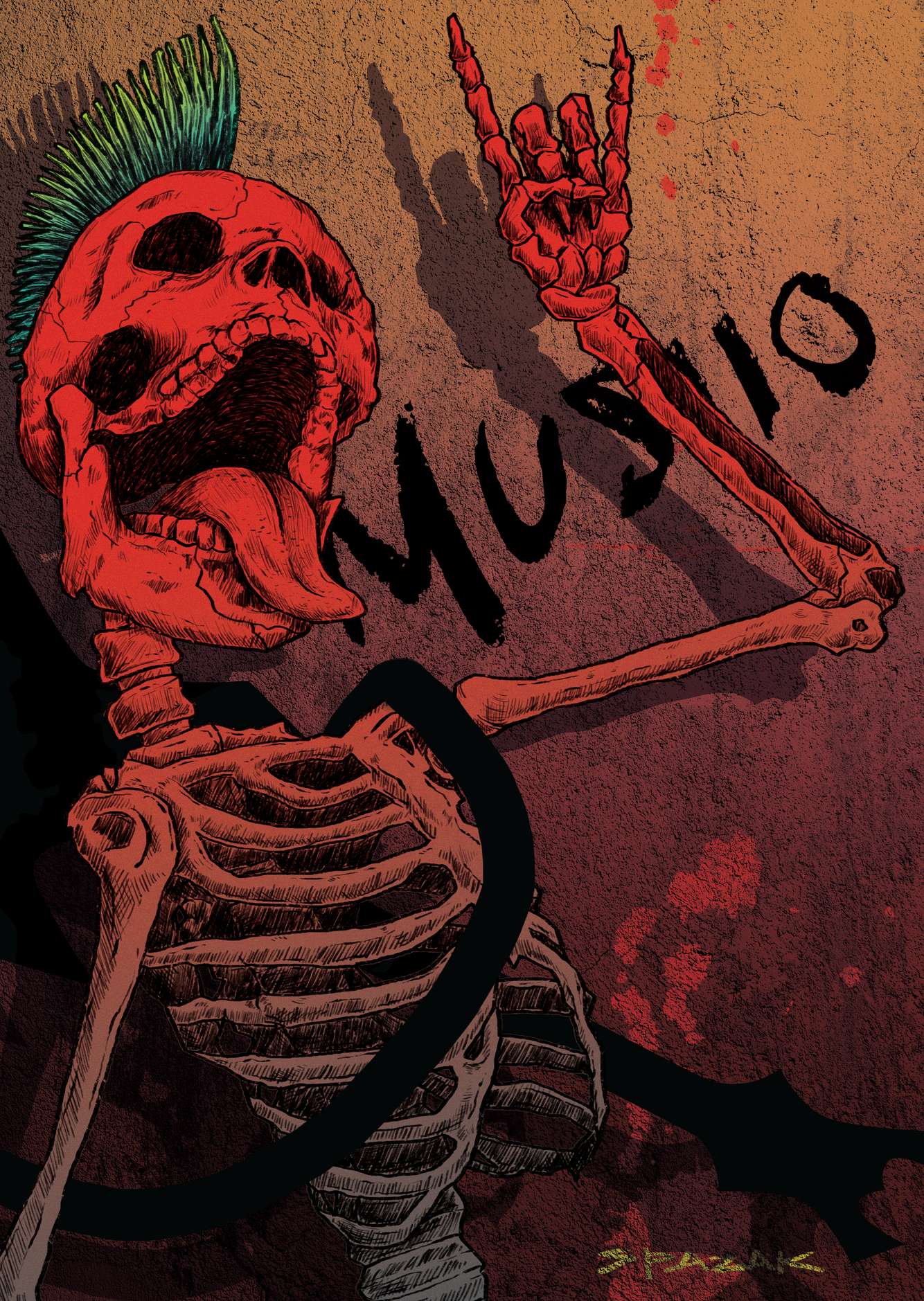 Artwork for Musiio office, 2019 Dead Metal