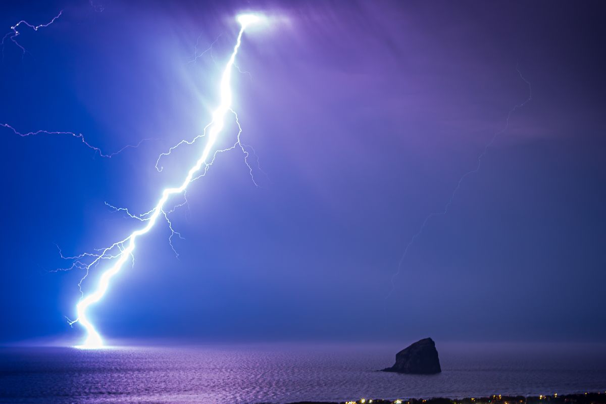 Lightning storm over Pacific City