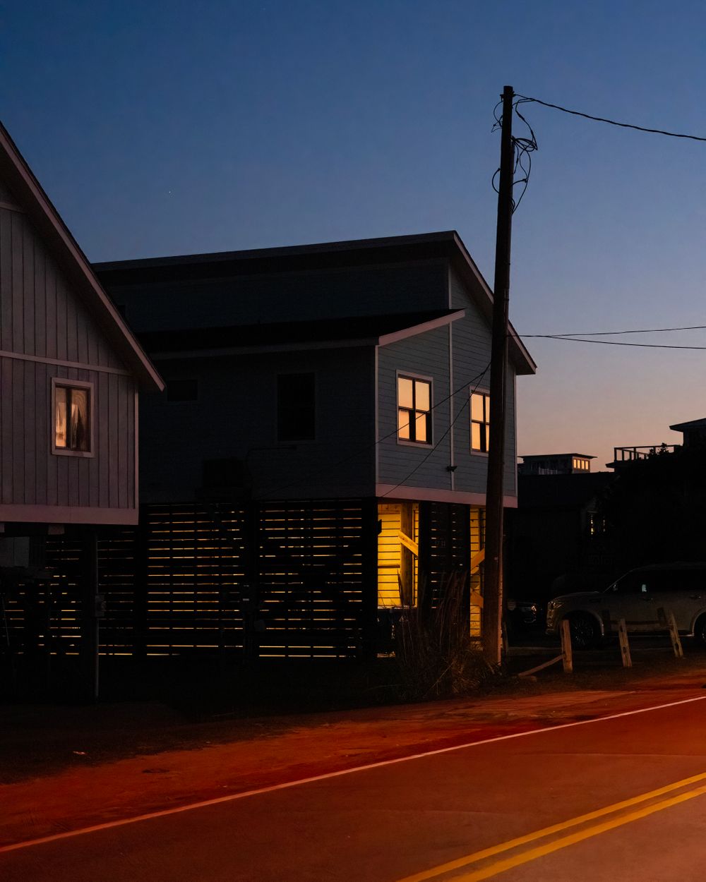 Beach House at Sunset