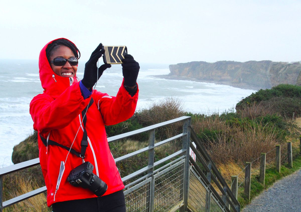 Lori above Utah Beach RESIZED.jpg