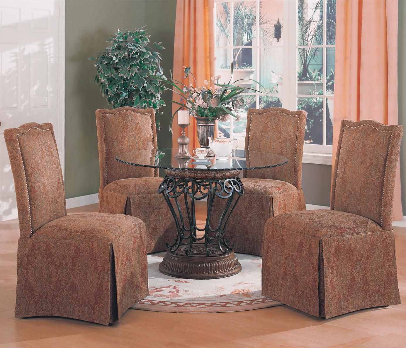 Coaster Dining Room Set Price Upon Request Call (631) 742-1351 for Best Price Guarantee The Slauson collection will help you create a sophisticated and distinctive dining area in your home. Perfect for a snack with friends, casual weekend brunch, or aftern