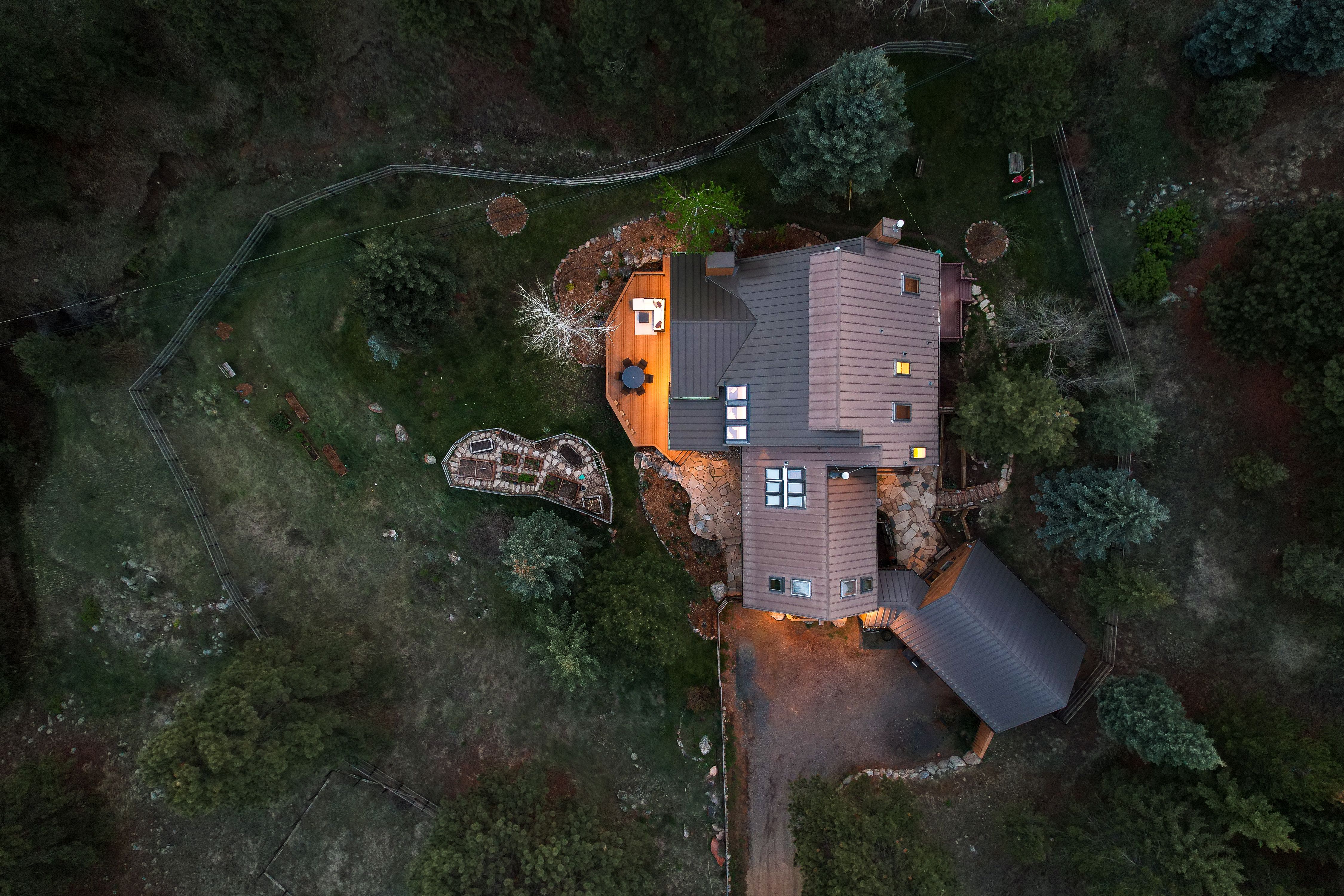 Drone twilight real estate