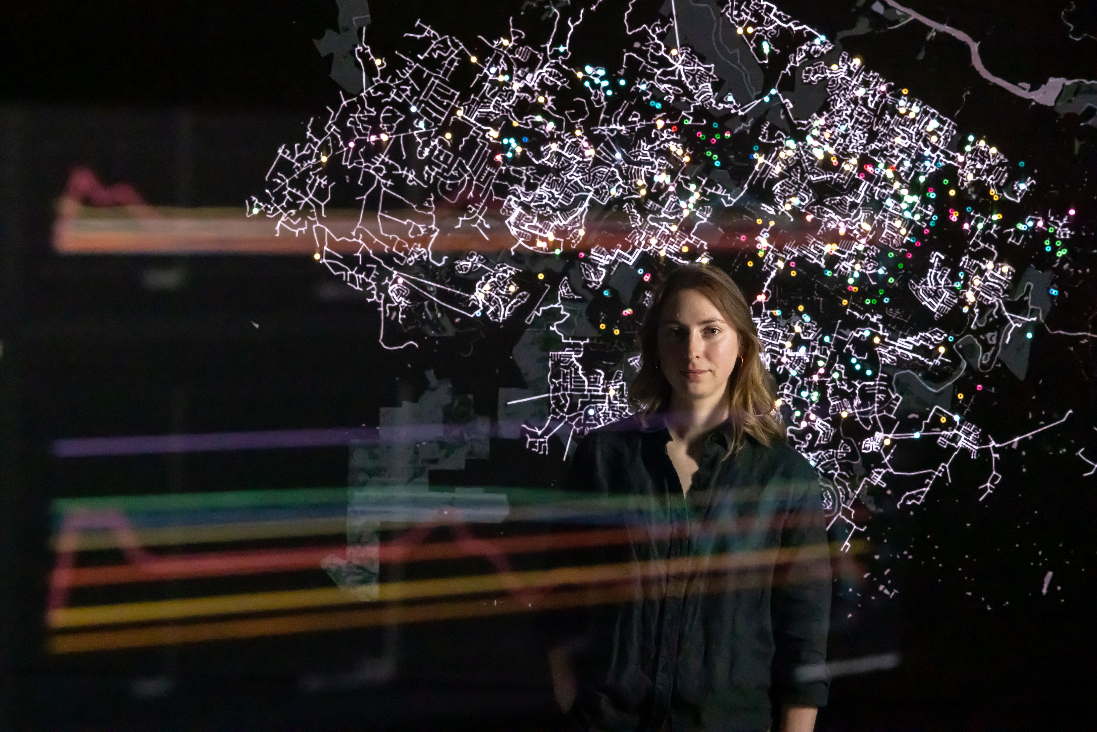 Data Projection in front of a Researcher