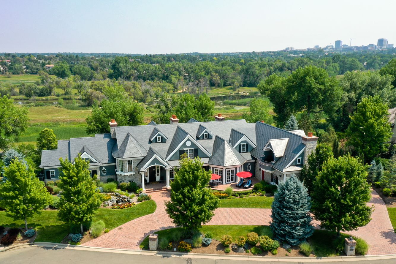 A drone provides marketable views residential property Residential real estate drone views