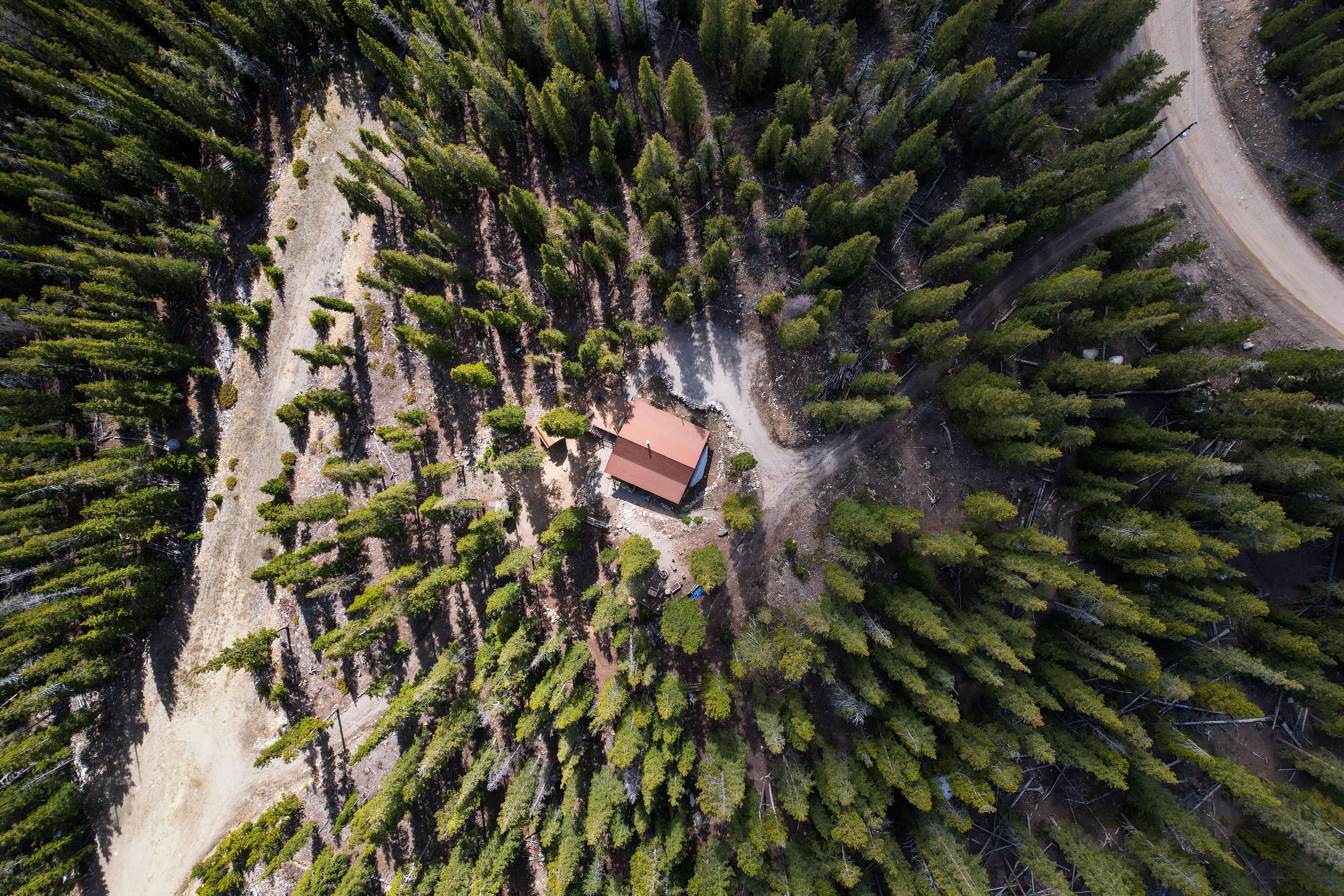 Satellite View of a Mountain Home