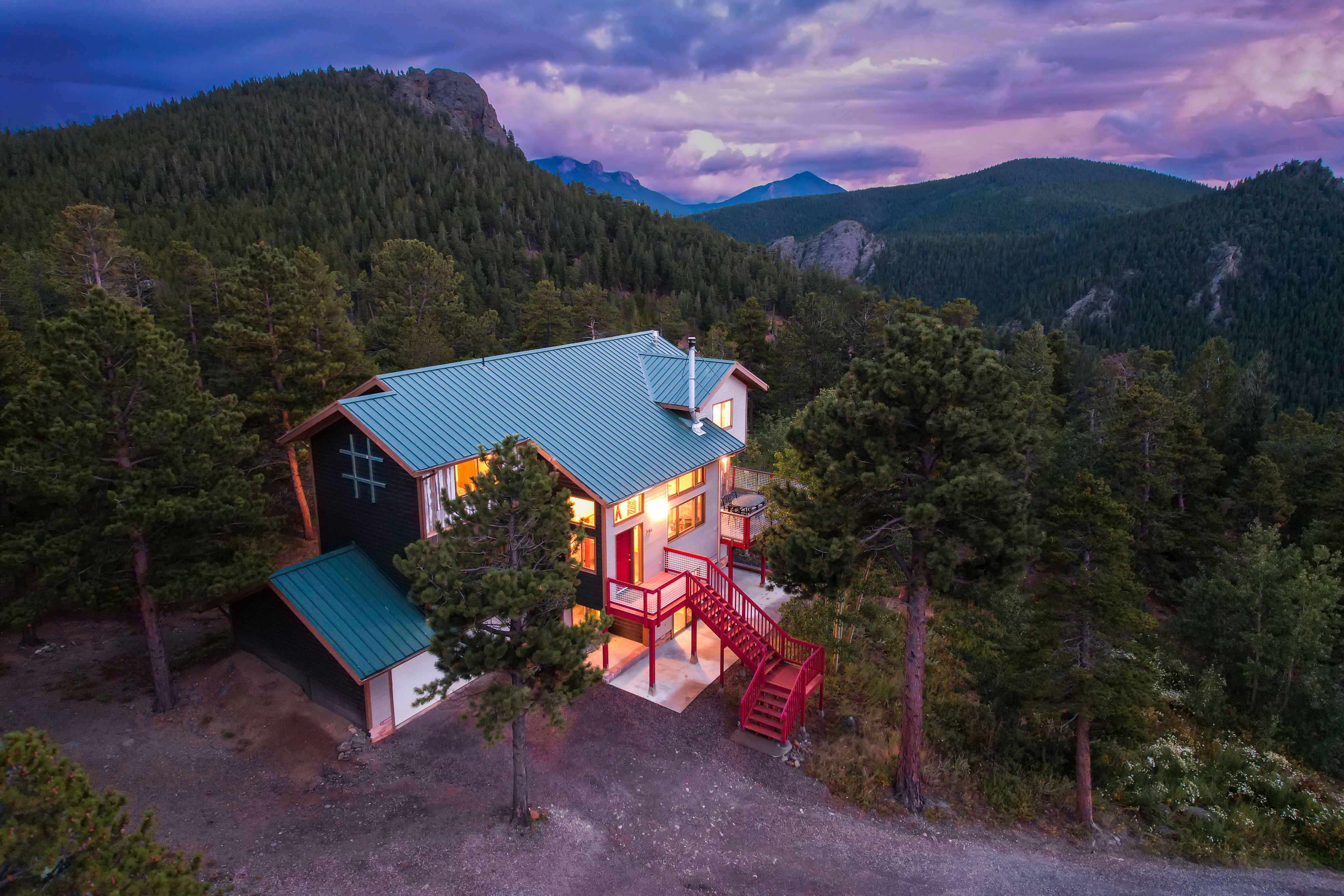 Twilight real estate photography with a drone