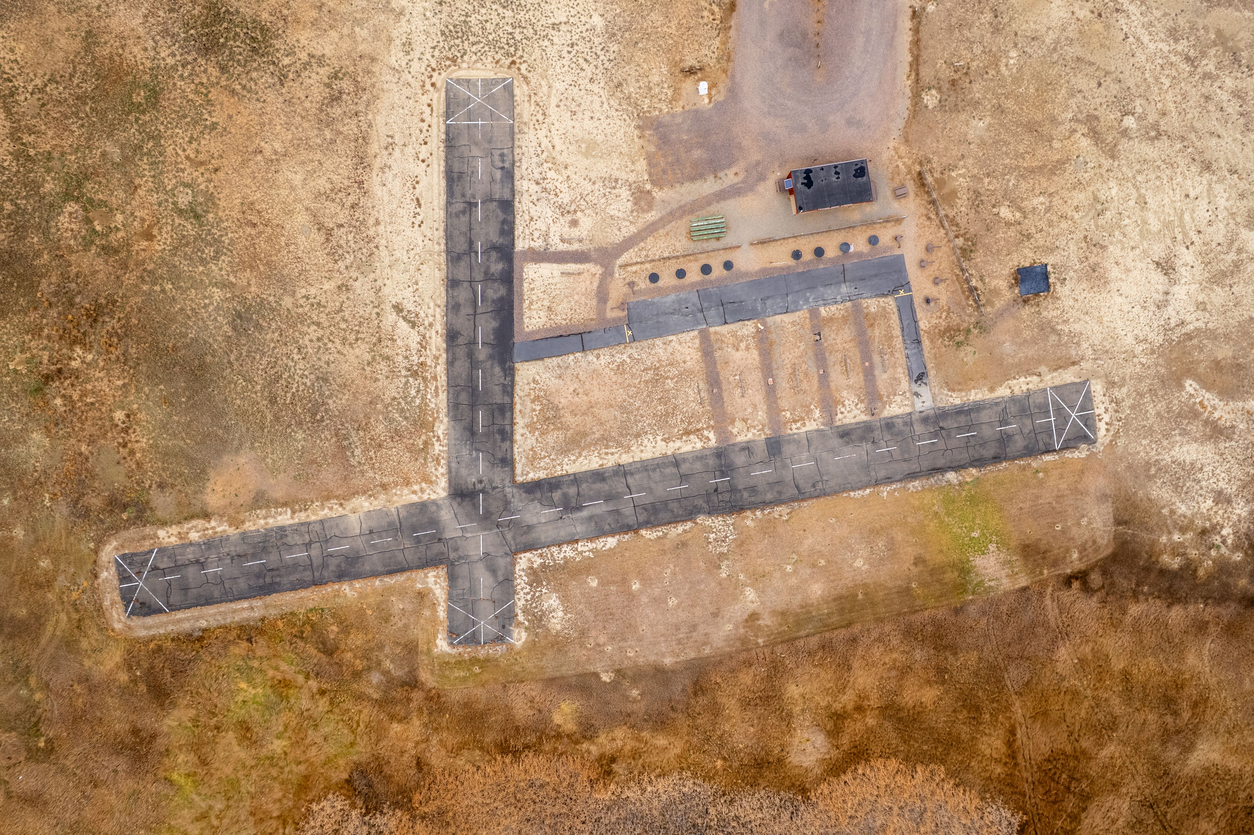 Drone view of an Aeromodeling Airfield