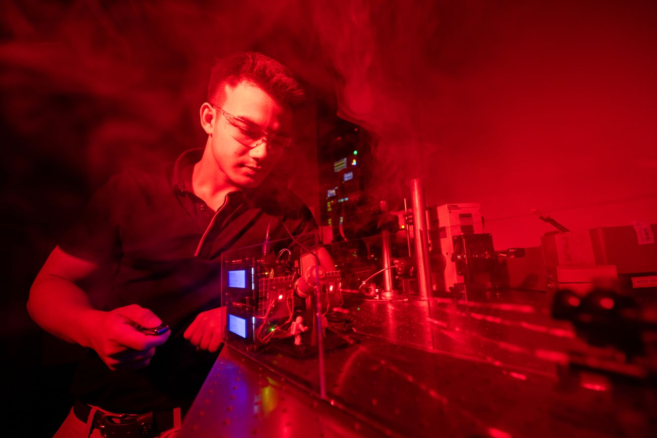 Red Lasers and Smoke
