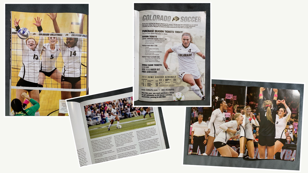 University of Colorado Boulder Sports Marketing Images