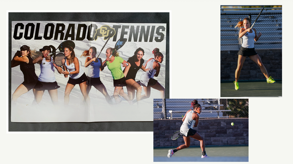 Marekting Fan Poster for the CU Women's Tennis Team
