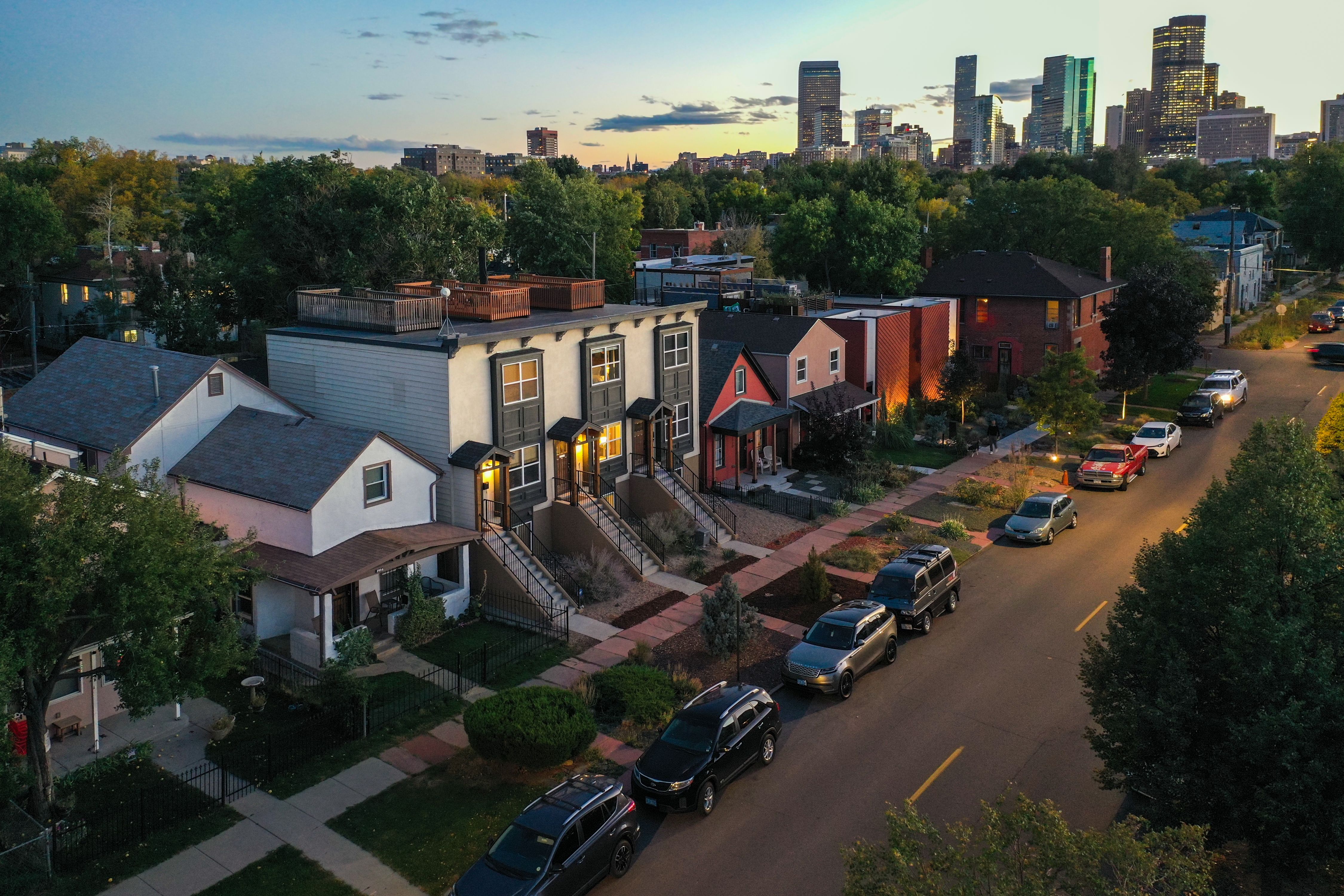 Twighlight Lights in Five Points, Denver, CO.