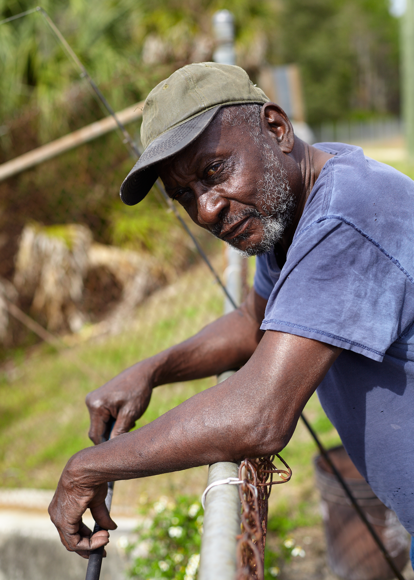 Local Fisherman Along Canal Tributary