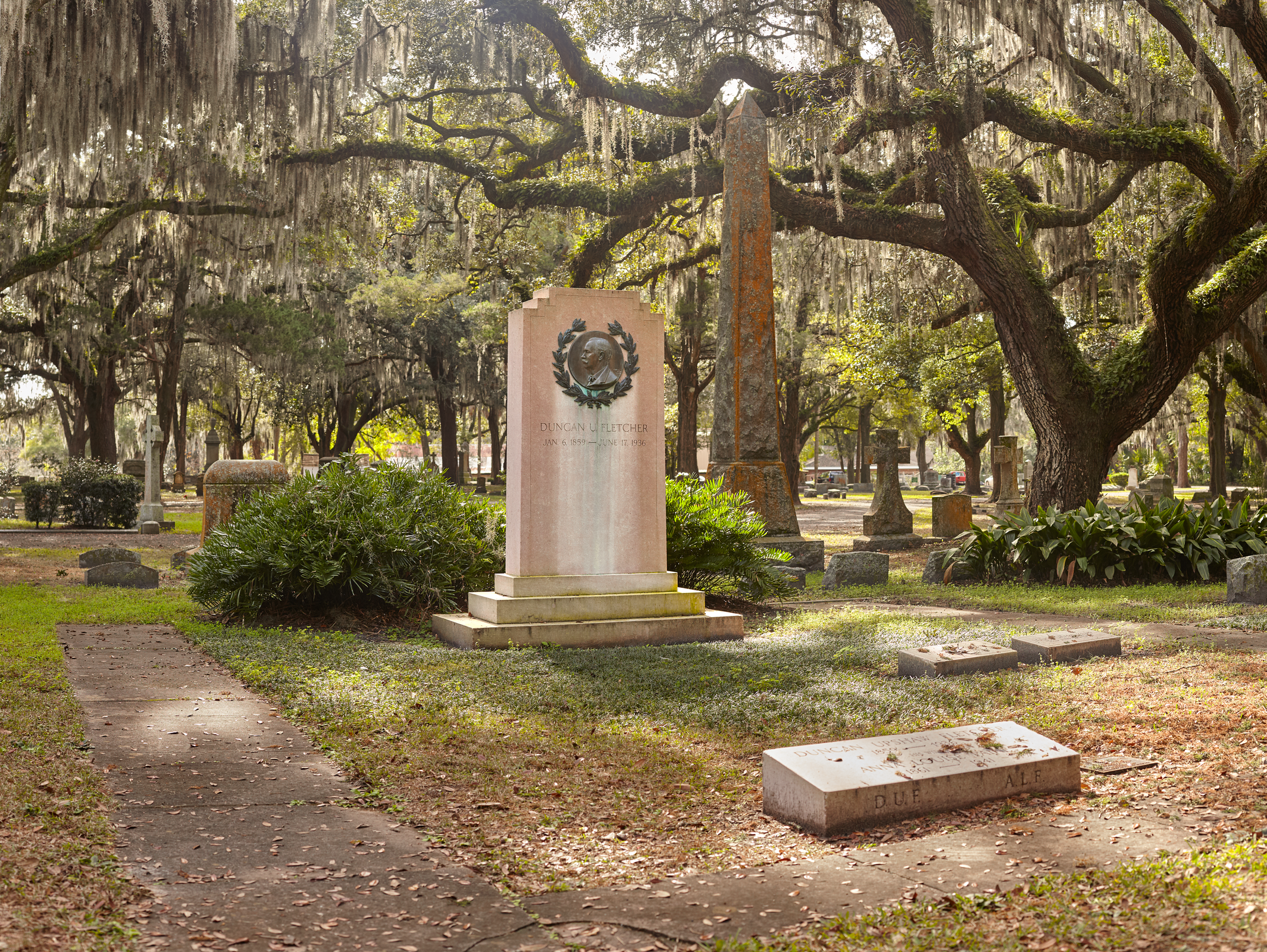 Gravesite of Senator Duncan Fletcher, Booster of Barge Canal, Jacksonville, FL