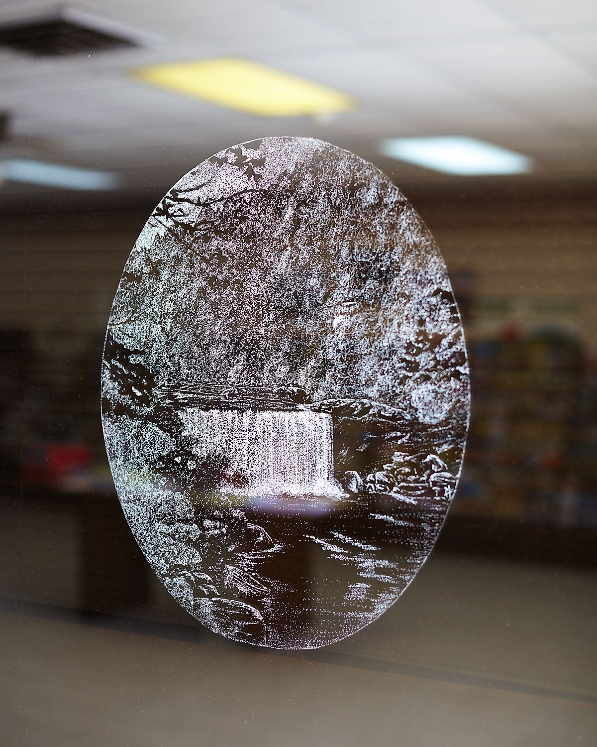 Cumberland Falls on Glass Pane