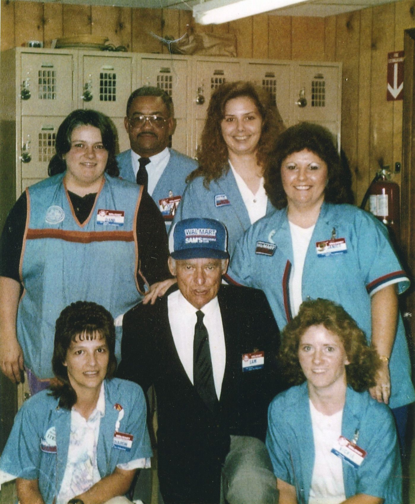 Chet, Tina, and Janice with Sam Walton During Store Visit. 