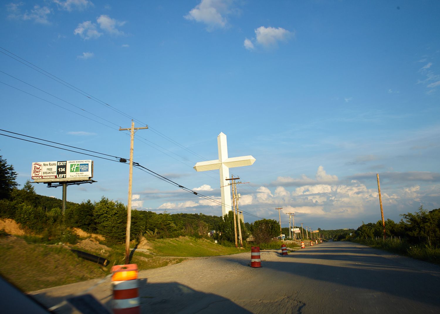 Caryville Cross Sits Adjacent to Adult World Store, Pioneer, Tennessee