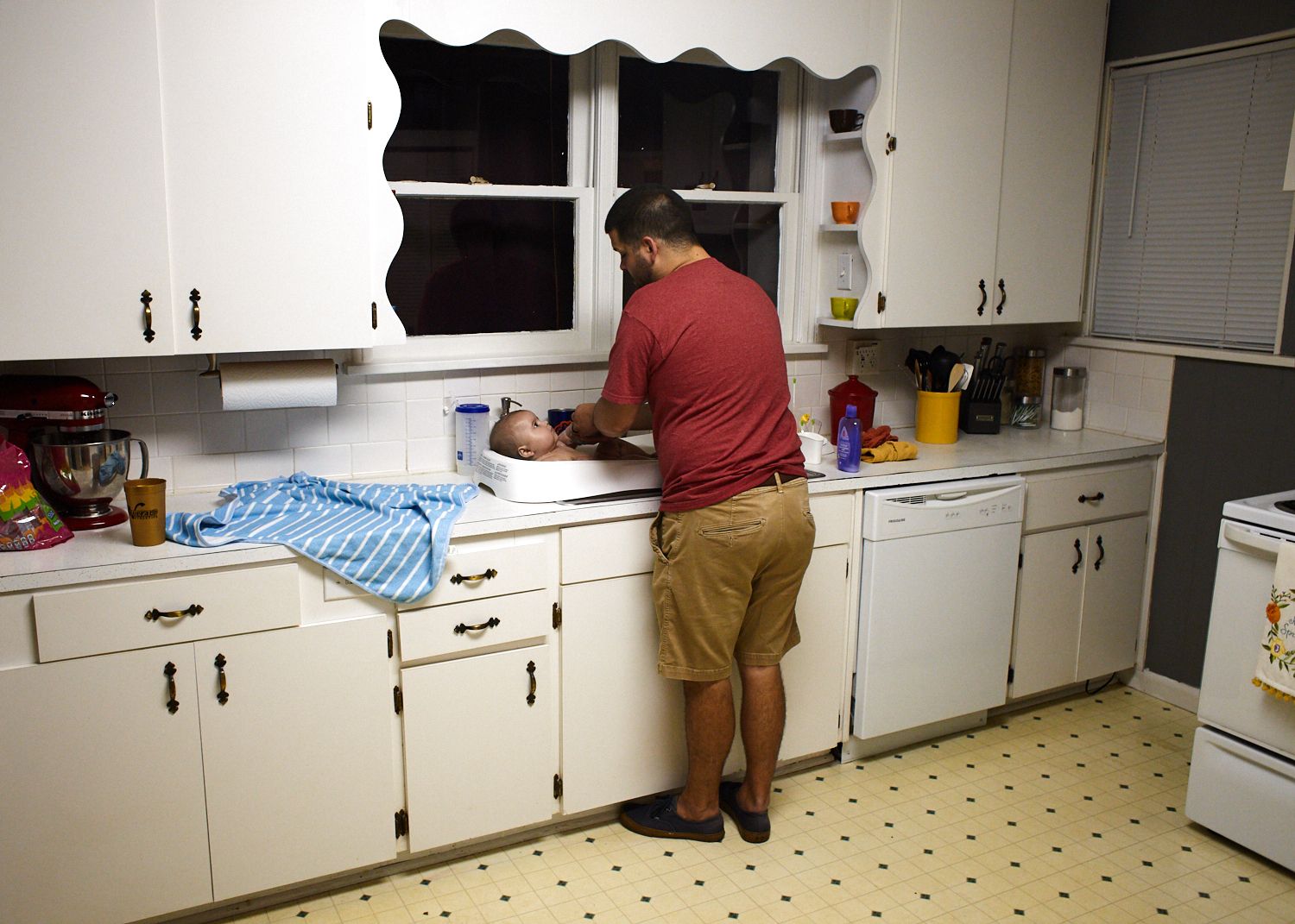 Justin Bathing Hudson, Wildwood, Florida