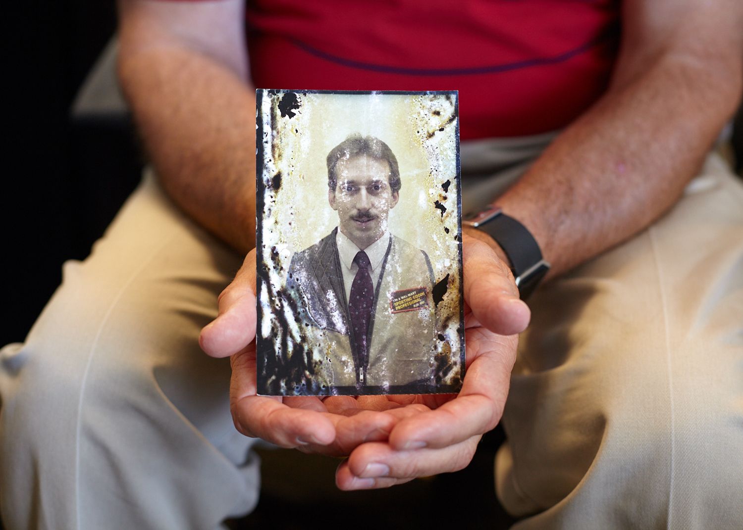 Jim Holds His Lost Portrait Made 32 Years Ago, London Kentucky, 2018.