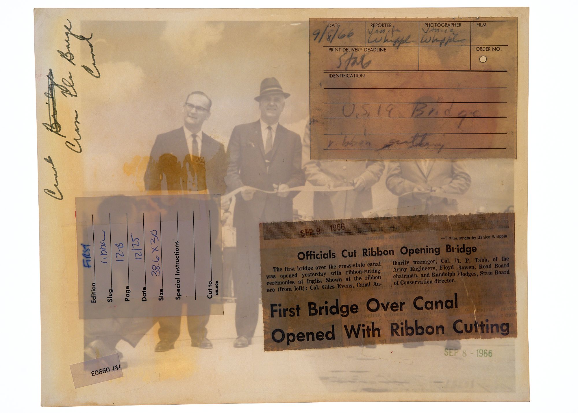 Press Photograph from Opening Ceremony for Canal Site