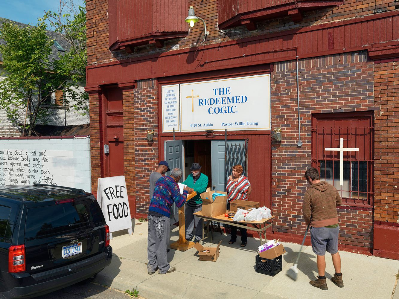 Free Food Give Away, Poletown, Detroit 2014