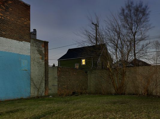 House with Light On, Westside, Detroit 2017