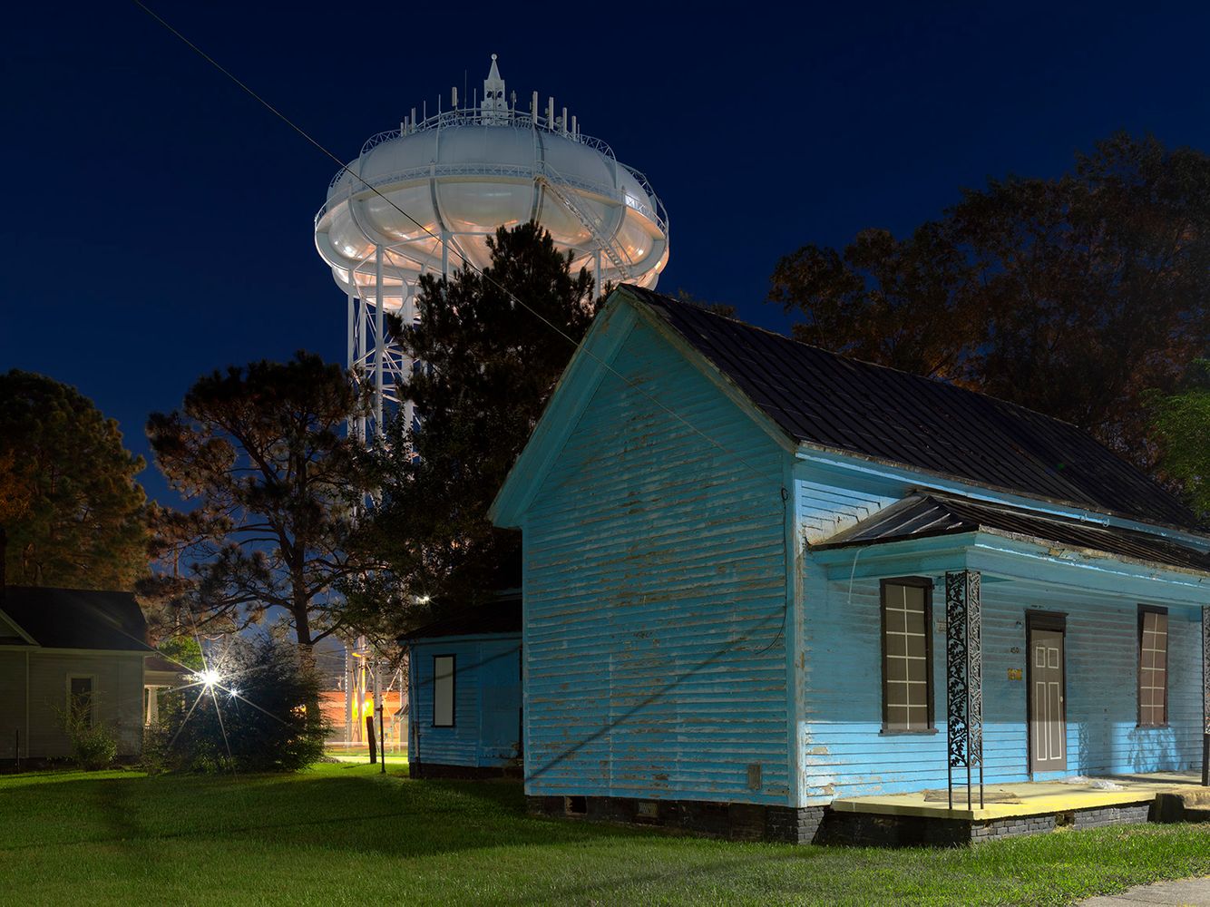 Blue House, Water Tower, Rocky Mount, NC 2018