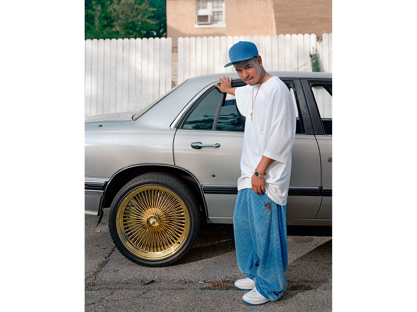 David Showing Bullet Hole in His Car, Marktown, East Chicago IN 2003