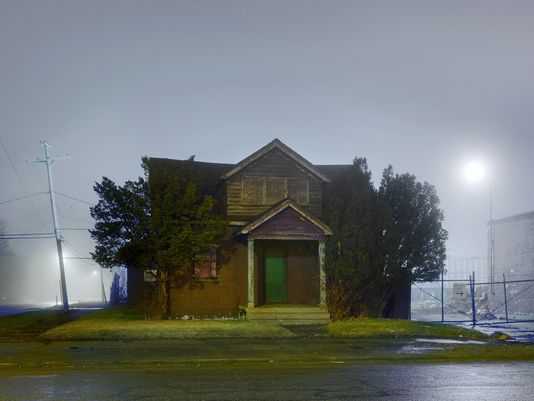 House with Bushes, Eastside, Detroit 2018