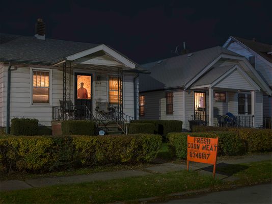 Glemie and His Coon Meat Sign, Westside, Detroit 2018