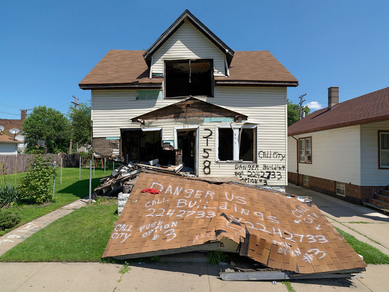 Partially Dismantled Abandoned House, Southwest Side, Detroit 2011