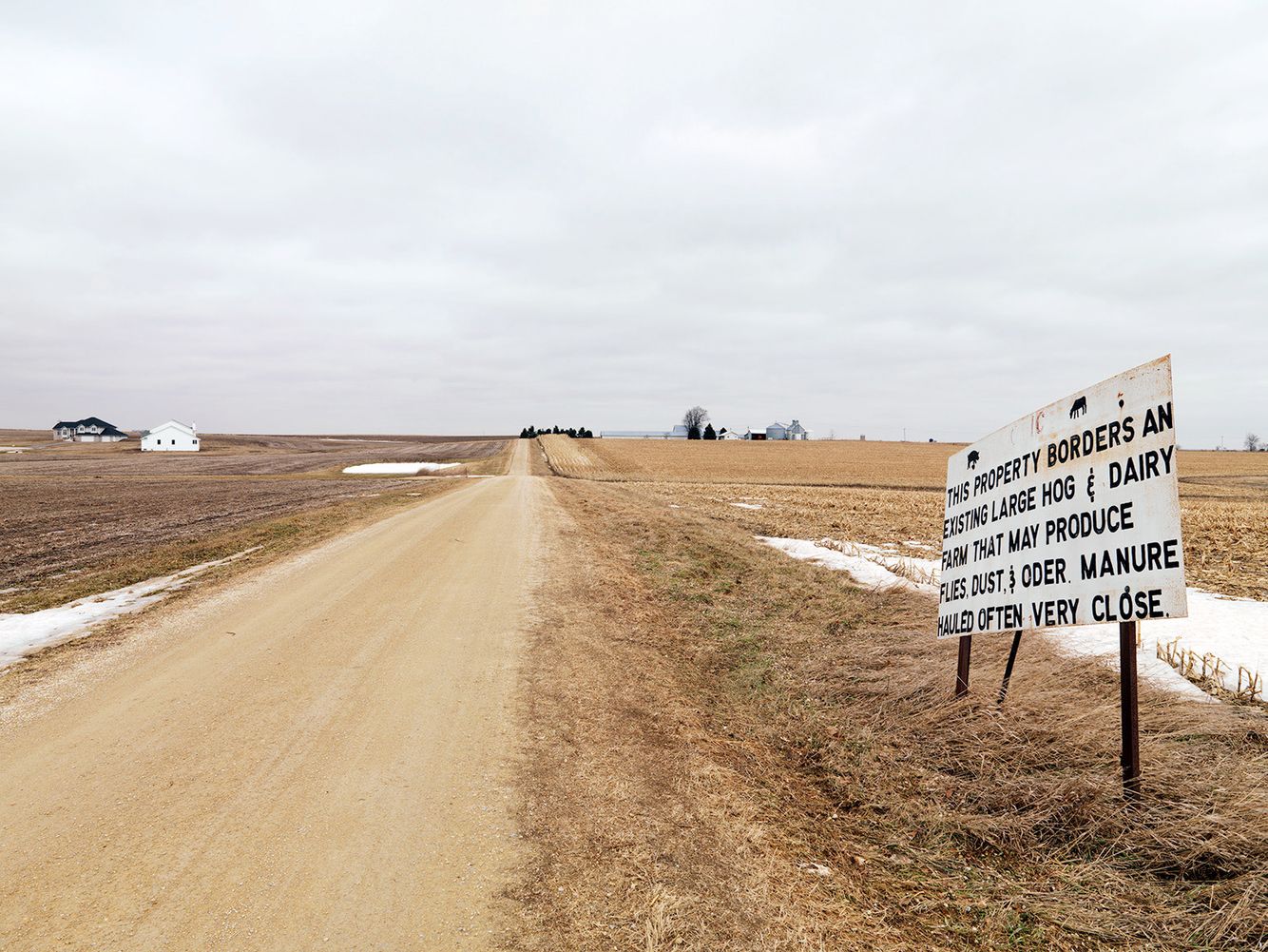 Warning Sign Across from New Housing Development, near Dakota, IL 2009