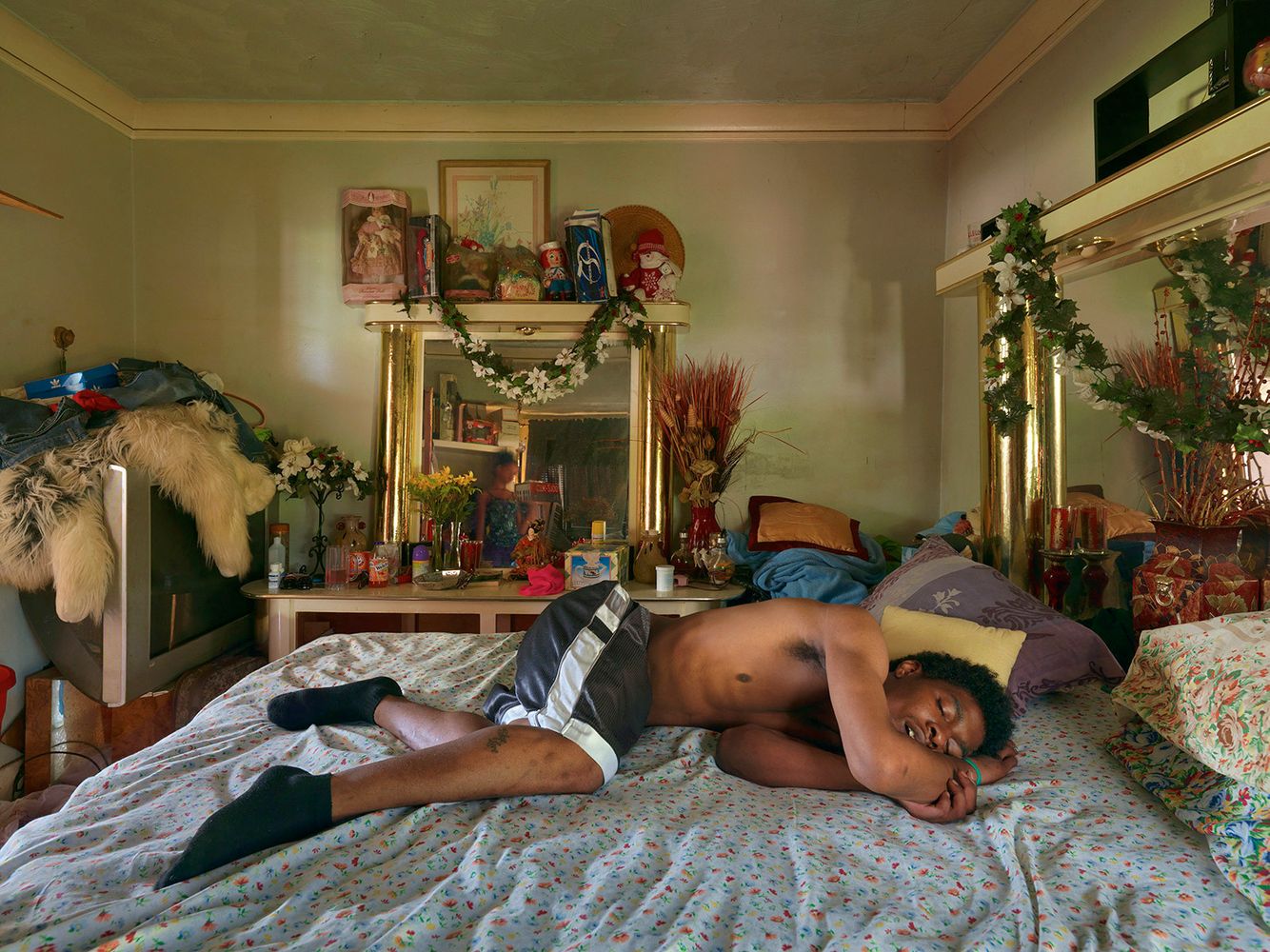 Eric Sleeping in Kat's House, Eastside, Detroit 2013