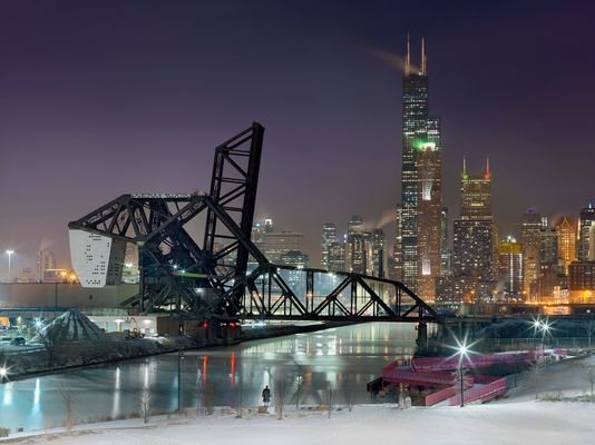 18th St Bridge and City, Chicago 2017