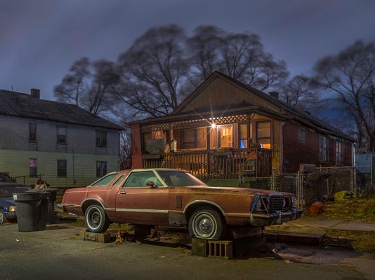 Car on Bricks, Delray, Detroit 2019