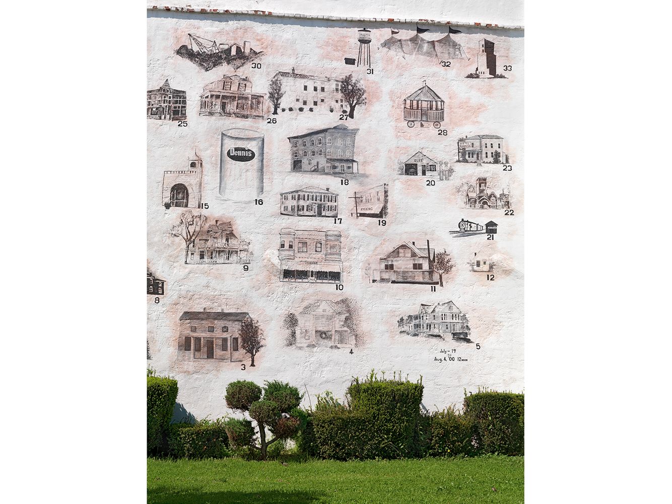 A Building with Painted Historical Icons, Agusta, IL 2009