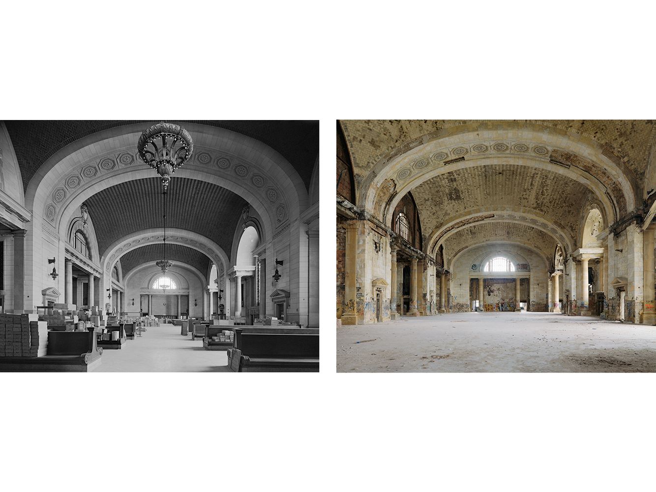 Great Hall, Michigan Central RR Station, Detroit 1973-2010