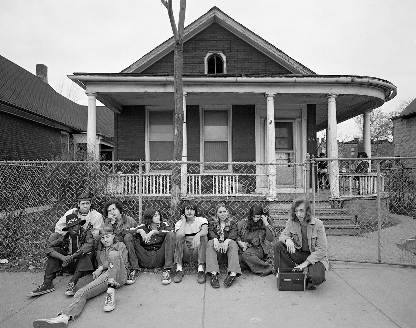 A Group of College Students, 1656 Bagley, Corktown, Detroit 1973