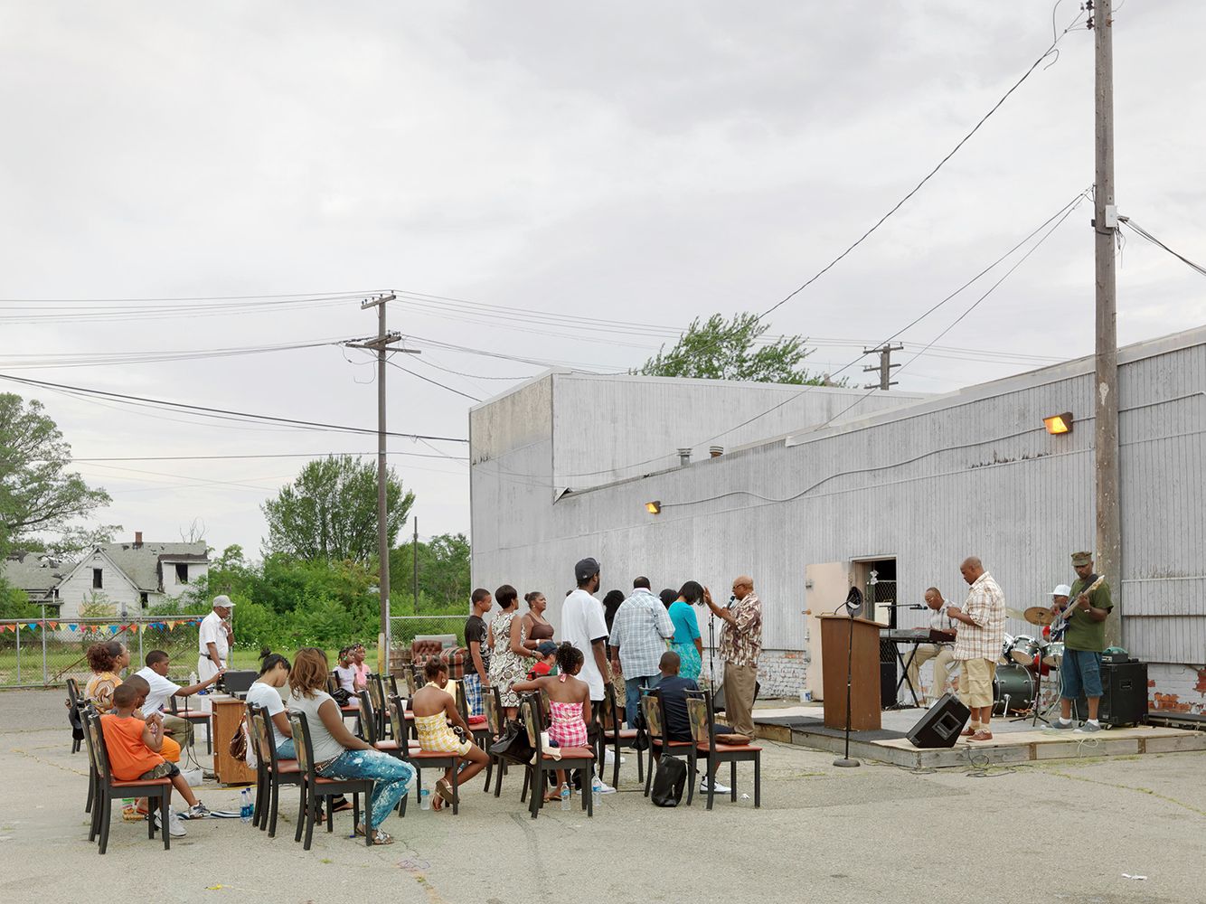 Outdoor Church Service, Eastside, Detroit 2010