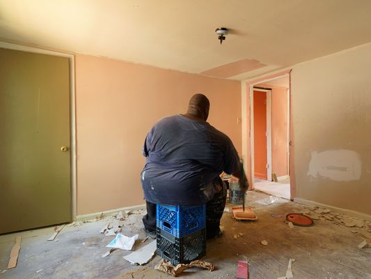 Freddy Fixing Up Nina's House, Eastside, Detroit 2015