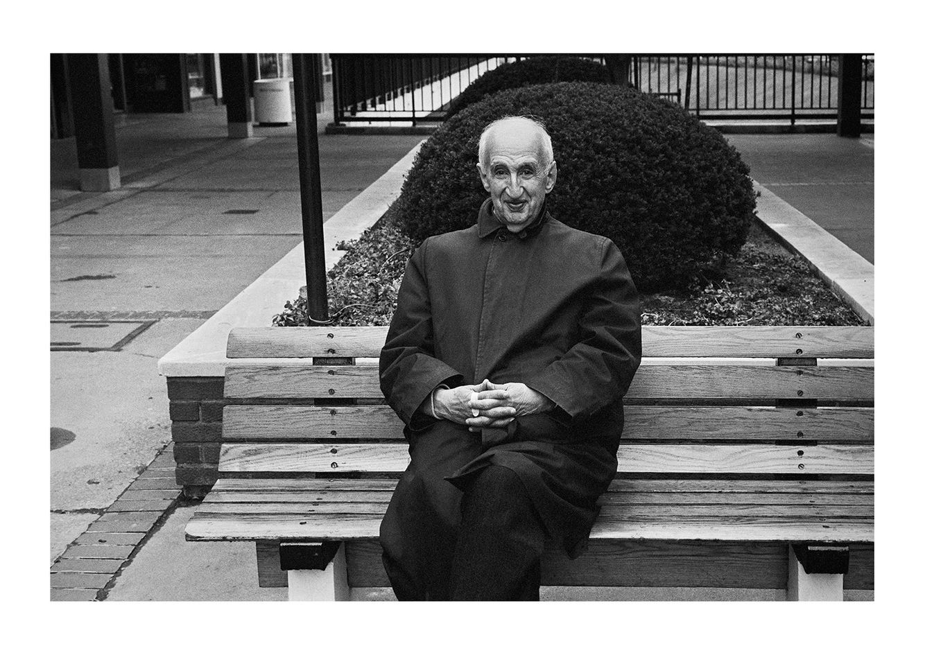 Man with an Interesting Face Sitting on a Bench, Detroit 1972