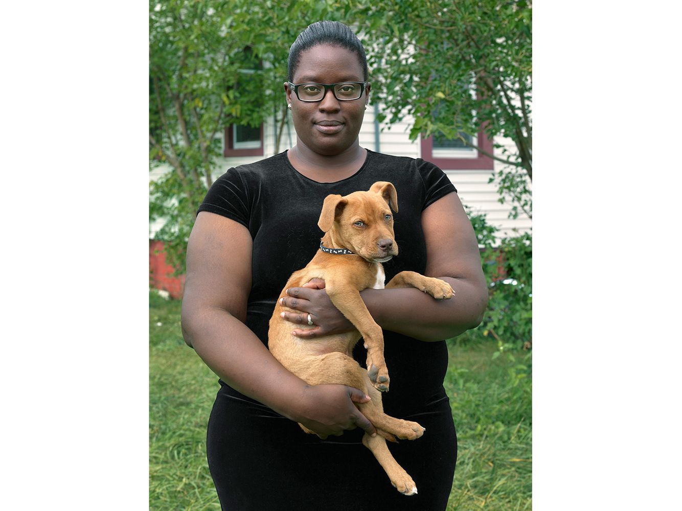 Tola with Her New Puppy, Poletown, Detroit 2013